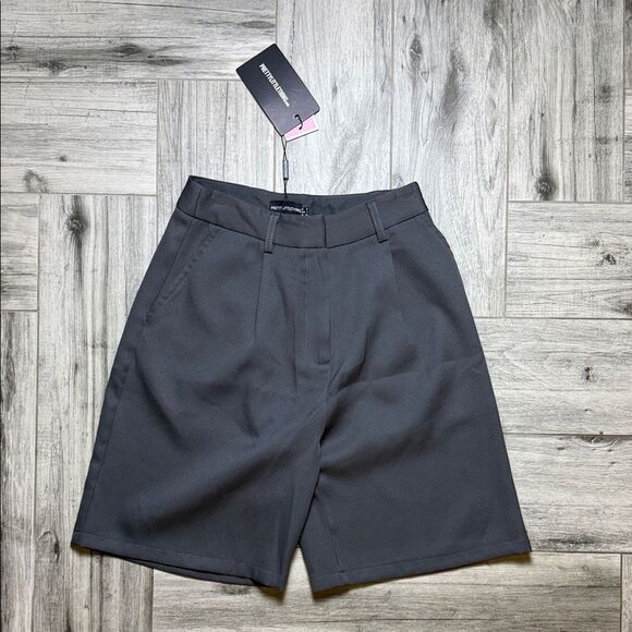PrettyLittleThing Dark Gray Women's Shorts - Picture 1 of 5